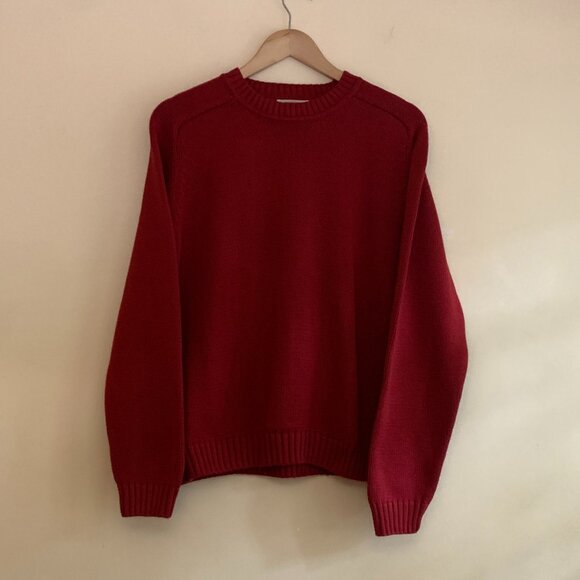 VINTAGE St John's Bay Red Cotton Sweater Womens Size XL Classic - Picture 6 of 8